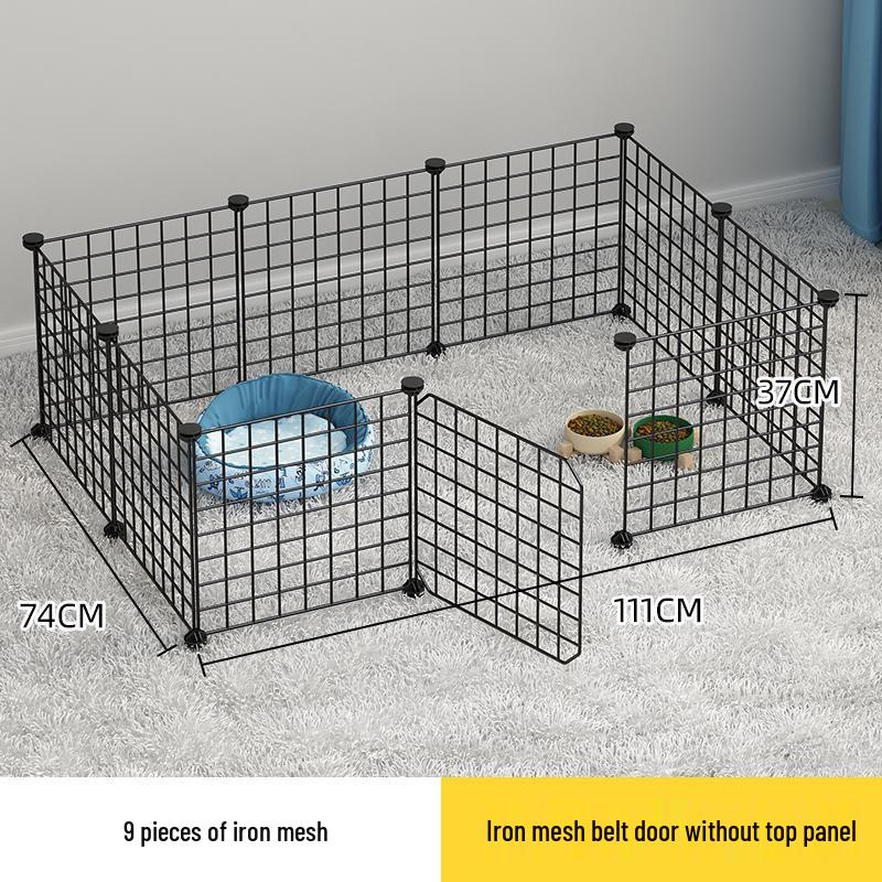 Indoor Pet Fence: Dog and Cat Barrier Gate with Iron Mesh for Anti-Escape and Isolation