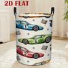 1pc Racing Flag Pattern Dirty Clothes Hamper | Large Capacity Storage Basket, Multi-Purpose, Suitable for Bedroom Laundry Room Dorm, Contemporary Styl