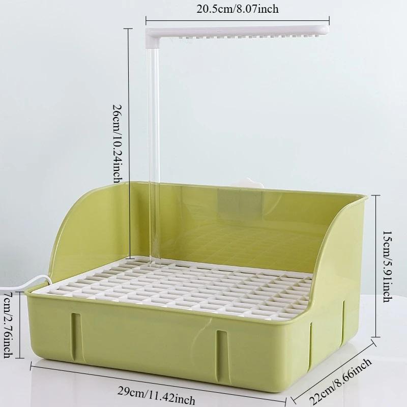 Bacinella da bagno elettrica per uccelli bacino per la pioggia acqua circolante automatica per cocorite calopsitte e conuri del sole