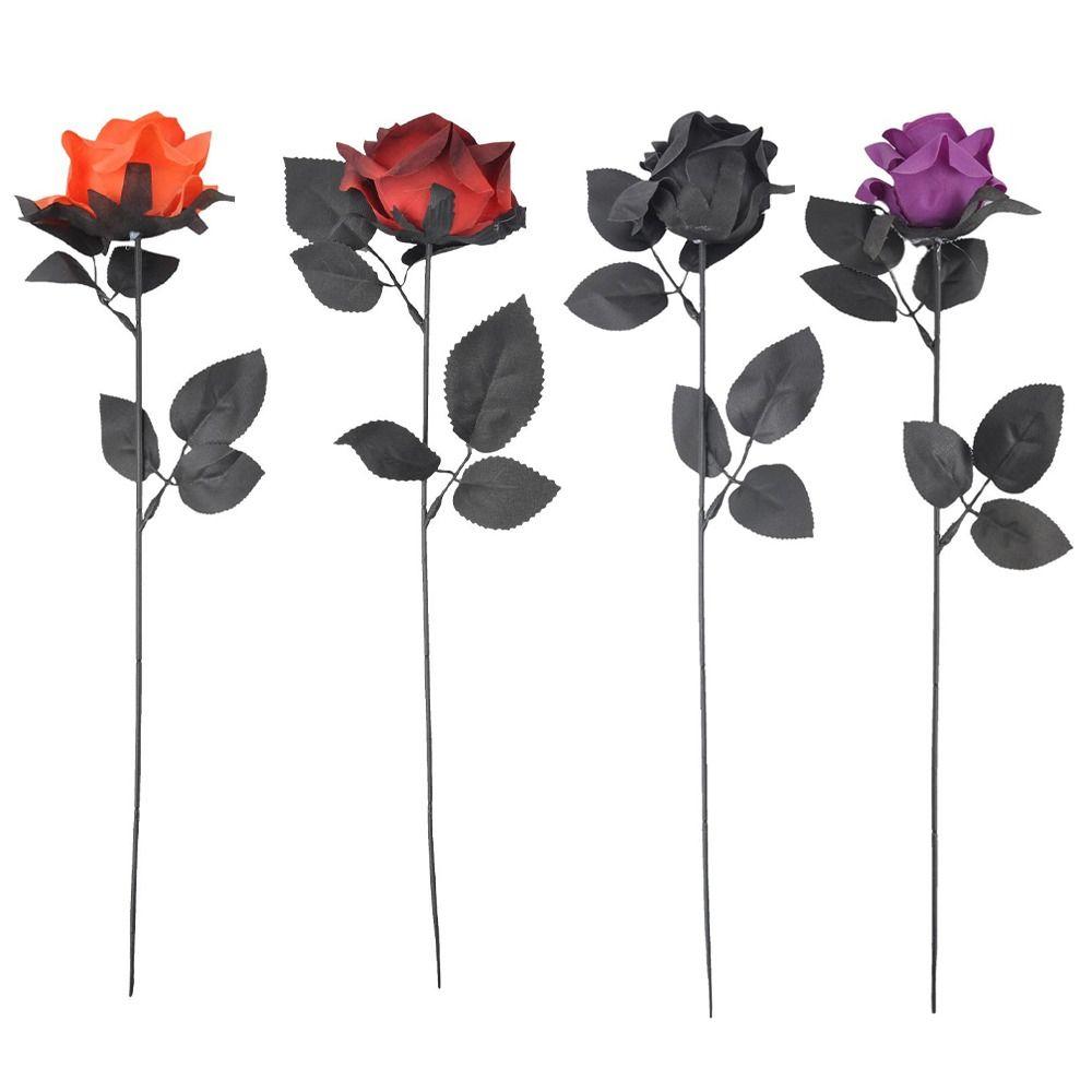 10PCS Funny Eyeball Fake Flower Scary Artificial Rose Flower Halloween Eyeball Rose  Halloween Decor