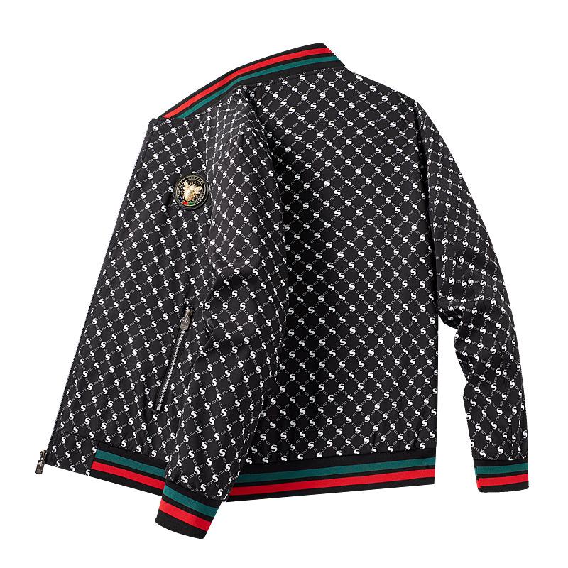 Evropská luxusní pánská bunda s potiskem písmen a baseballovým límcem 2025 Bestseller