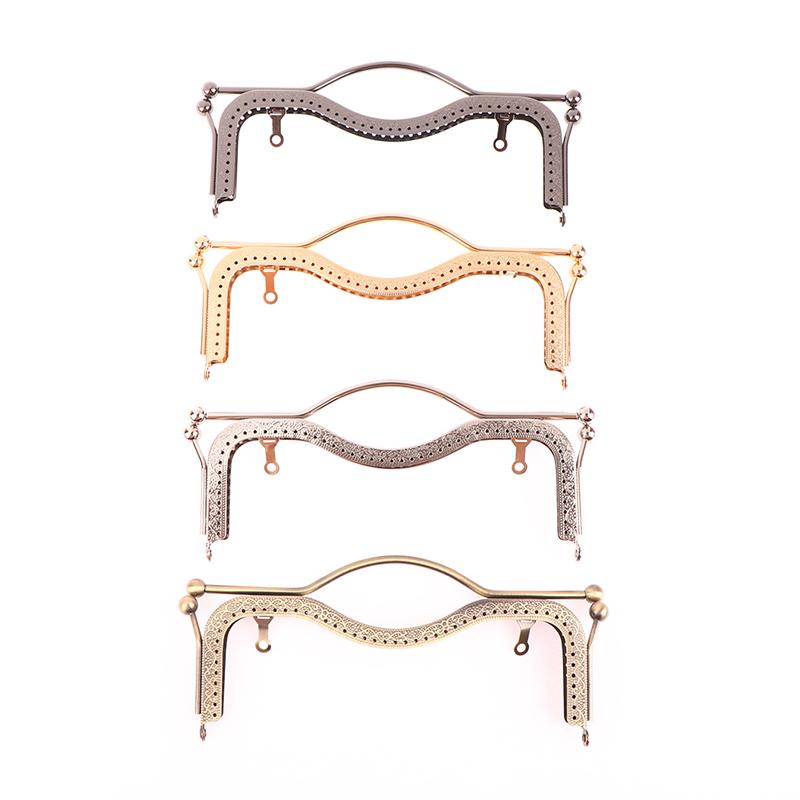 1 Stück Modische Damen Taschen Griff Metall DIY Münzbeutel Tasche Griff Handtasche Verschluss Schloss Bogenrahmen Taschen Zubehör