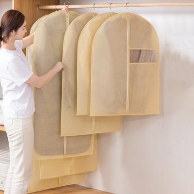 Garment Bag Dustproof Clothing Cover with Transparent Window Zipper Closure Closet Organizer Coat