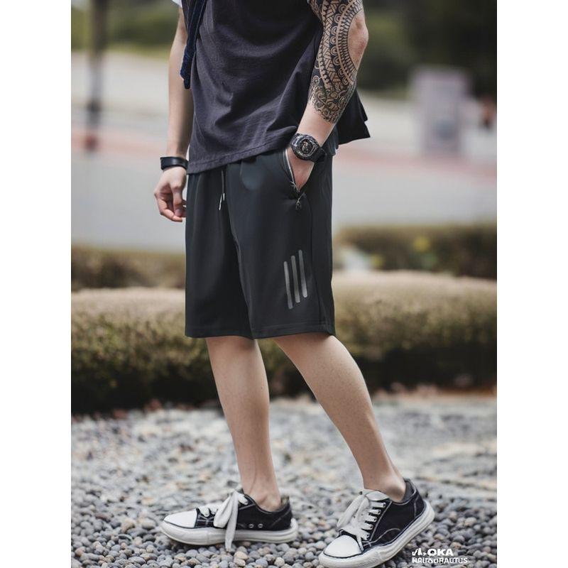 Outdoor Sports Fitness Running Ice Silk Quick-Dry Shorts for Men, Summer Thin Five-Point Pants, Export Men's Casual Mid-Length Pants