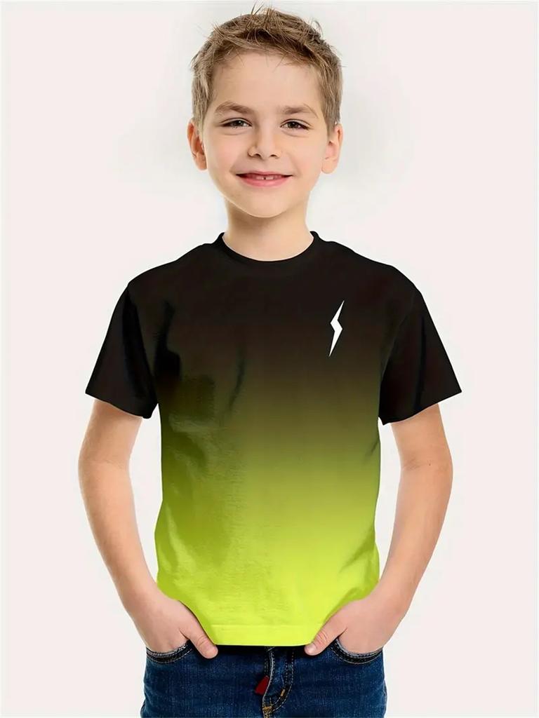 Simple 3D Print Kids Boys Clothes Short Sleeve Children Summer Clothes Casual Daily Boys Tshirt Children's Clothing Girl Tops