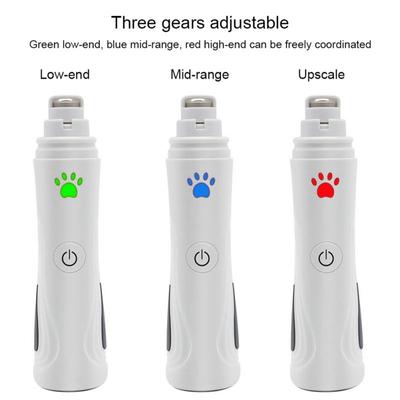 LED oppladbar kjæledyr-neglesliper Hunde-negleklipper Smertefri USB Elektrisk kattepoter Neglekutter Trimmerfil