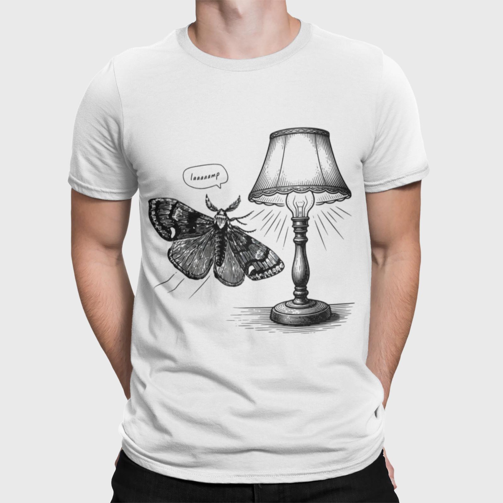 Laaaamp Moth T-Shirt | Funny Moth Lamp Meme Retro Graphic Tee 3XL
