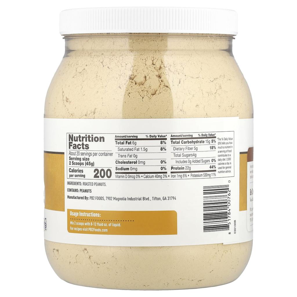Pb2 Foods, Pure Peanut Protein Protein Powder, 907G (2Lbs)