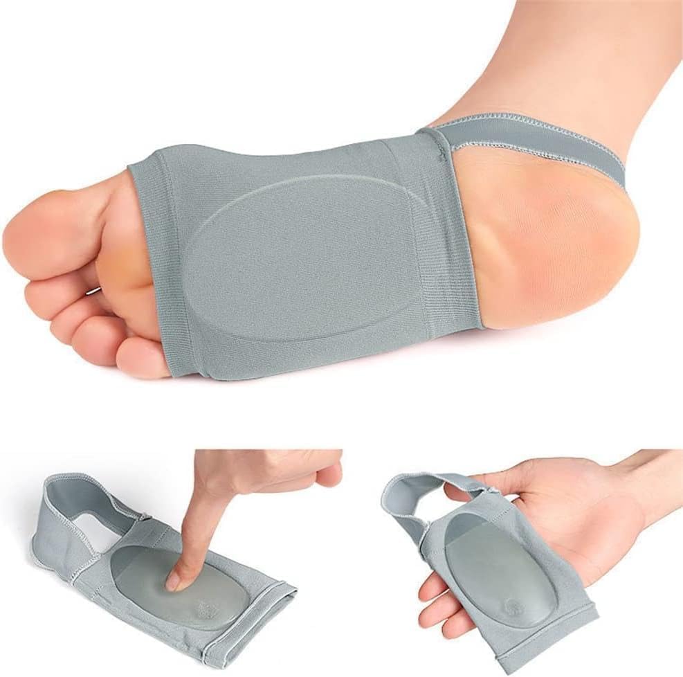 Purastep Flat Foot Arch Support for Men & Women | Medial Arch Support for Flat Feet Correction Sleeve with Cushion | Plantar Fasciitis Leg Foot S