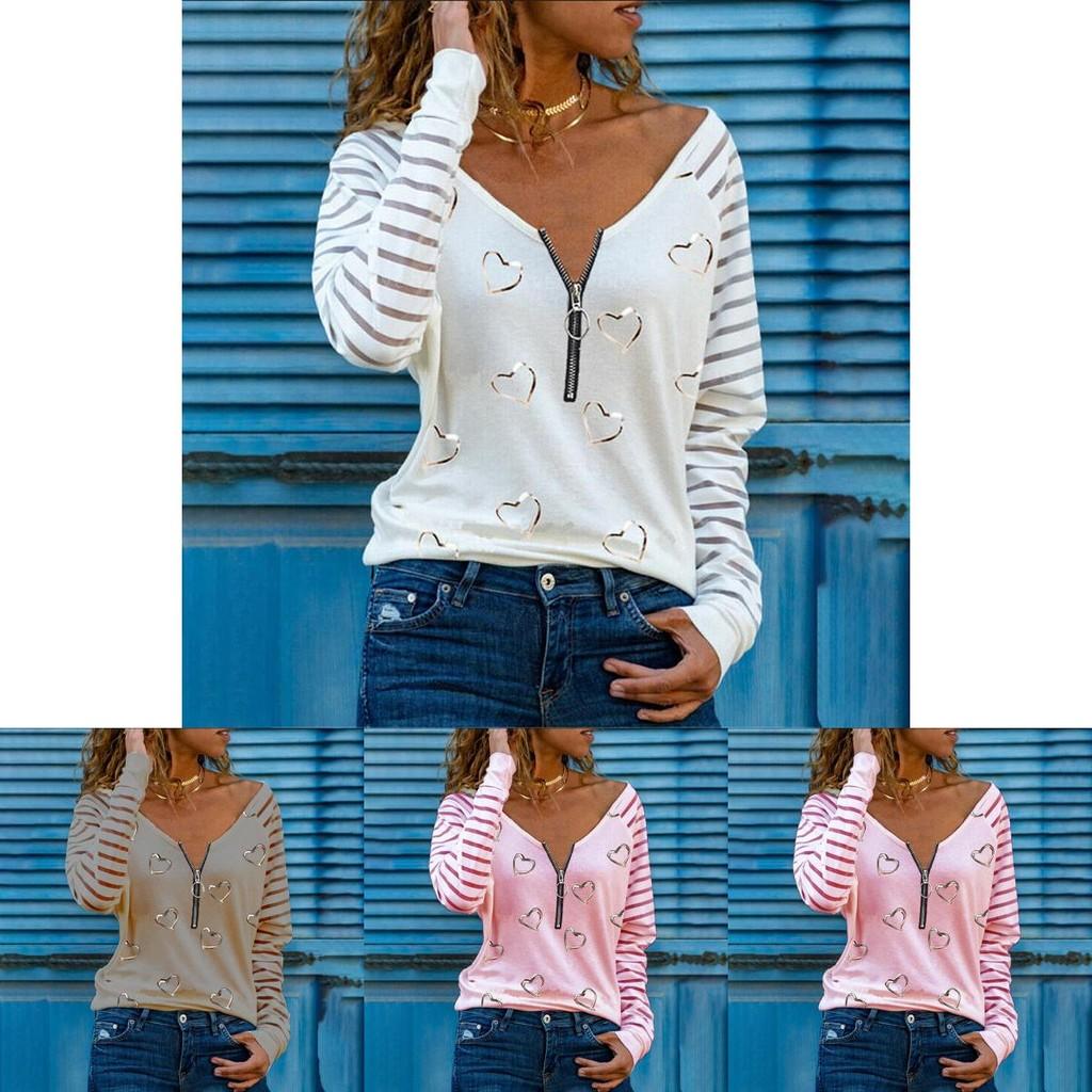Stylish Women's Plus Size Tunic Top With V-neck Zipper Design For Casual Wear
