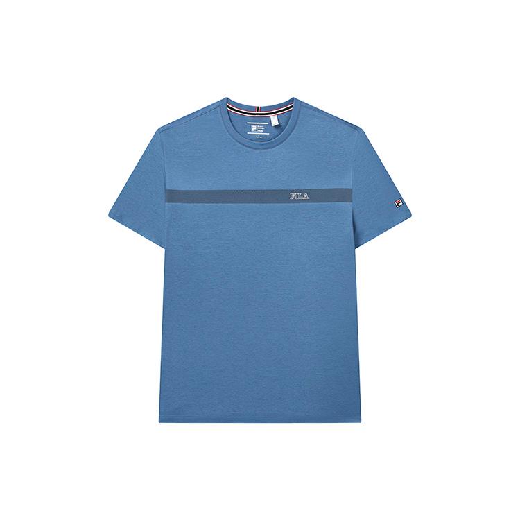 New FILA T Shirt Men's Mysterious Blue F11M231115F-BU