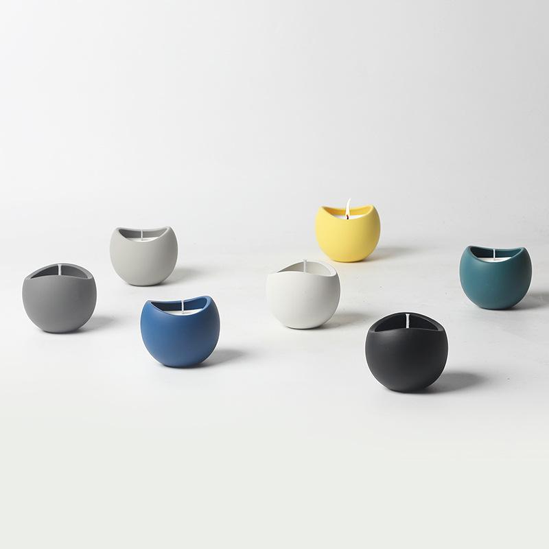 DIY Arc Candle Jar Silicone Mold for Succulents Vase Craft Making Plaster Concrete Resin Storage Box Home Decor Tool