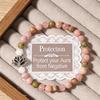 Women's Chakra Bracelet Rose Quartz Pink Quartz Crystal Natural Stone Healing Jewelry with Lotus Charm Gift for Women