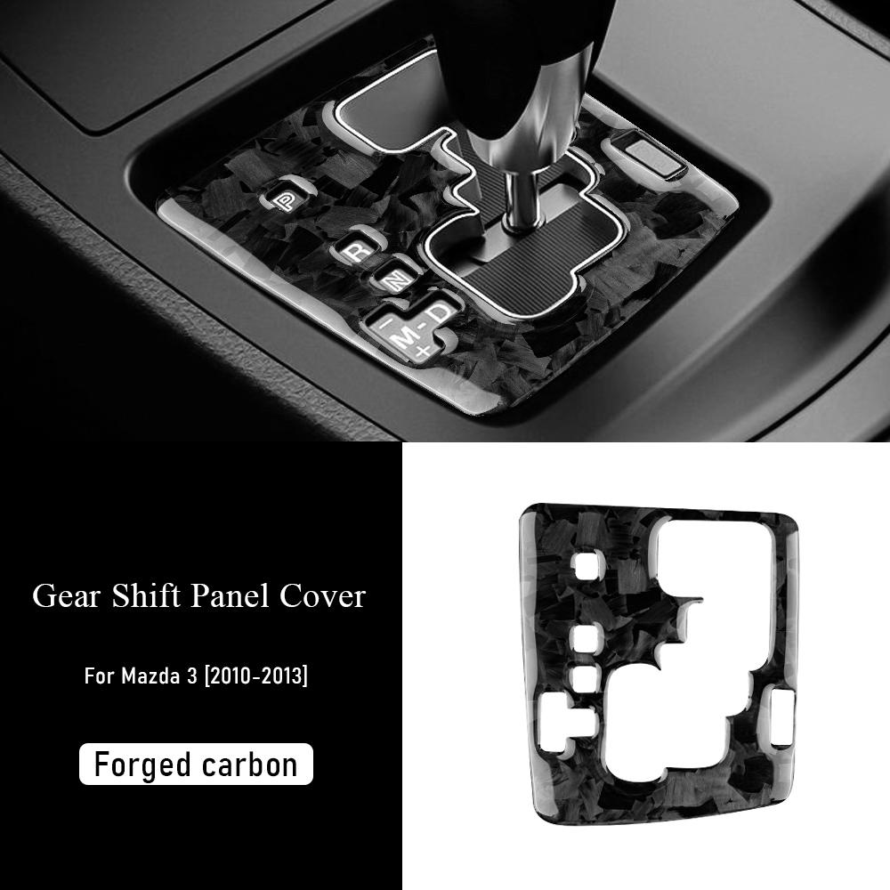 Forged Carbon Fiber for Mazda 3 2010 2012 2013 Accessories Car Central Control Gear Shift Panel Cover Sticker Interior Trim