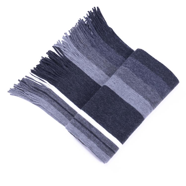 Autumn/Winter Men's Tassel Striped Snood Scarf - Thickened & Widened
