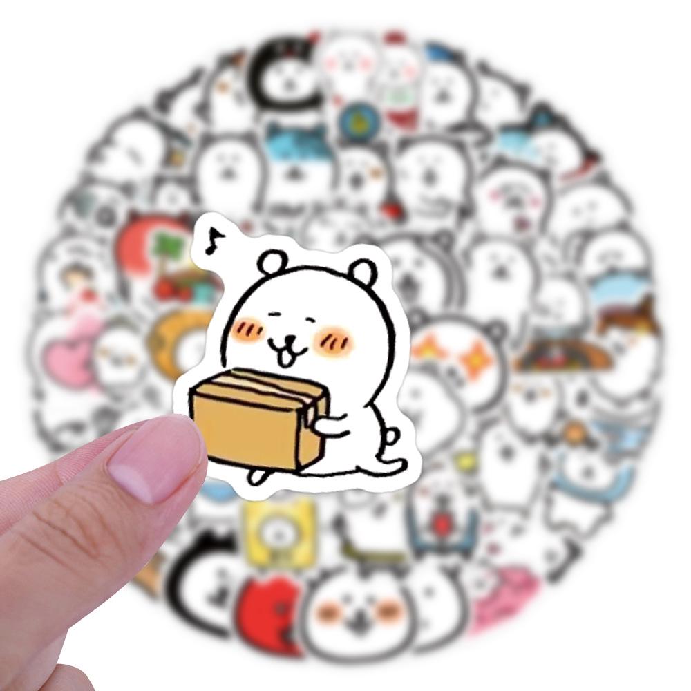 100 Cute Self-Deprecating Bear Stickers - Nagano Manga Suitcase & Diary Decor