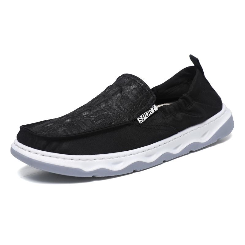 

Мужская парусиновая обувь весна и лето новая парусиновая обувь на одной педали вамп из ледяного шелка мужская обувь кеды ленивая обувь вождение парусиновая обувь 39