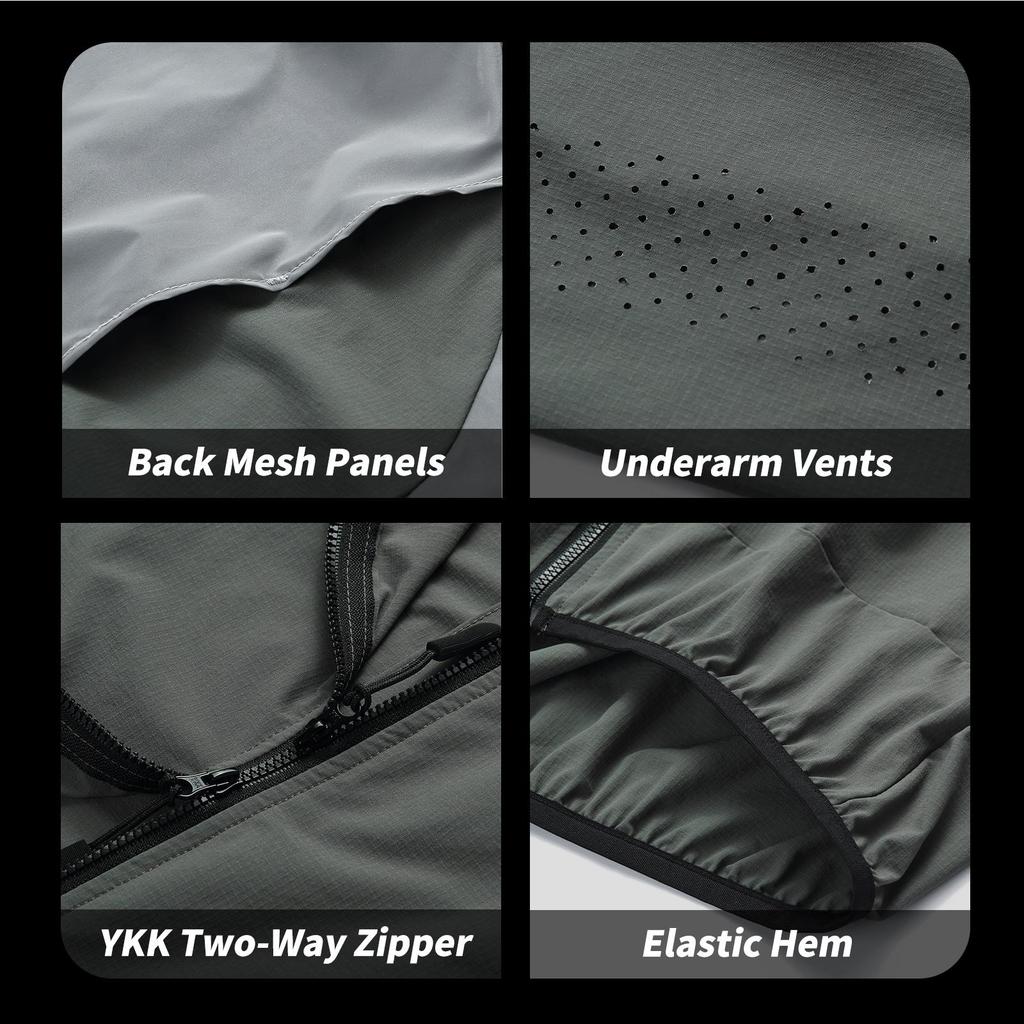 WOSAWE Men Women Mountain Bike Motorcycle Night Riding Multi-Pocket Windproof Waterproof Breathable Reflective Riding Jacket