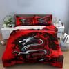 Silver Dragon, Red Flames. Bedding Sets Duvet Cover Sets Duvet Covers Pillowcases(1 * Duvet Cover 2 * Pillowcases Without Duvet Insert)