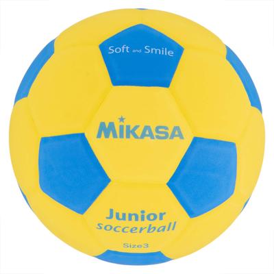 MIKASA Junior Soccer Size Smile Glued Recommended Internal Pressure Ball, 3, Soccer, Approx. 150g, Yellow/Blue, SF3J-YBL, Ball, 0.10-0.15kgf/cm²