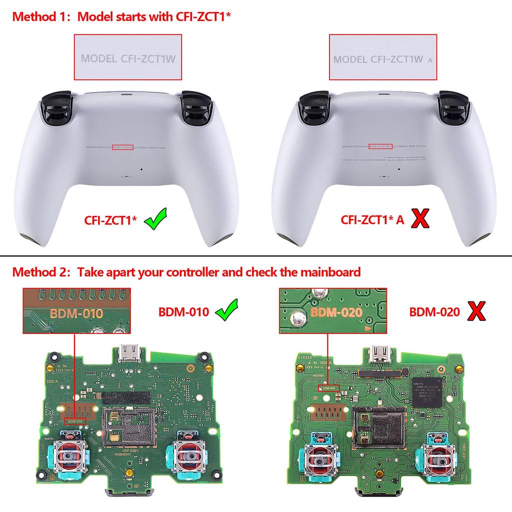 eXtremeRate Compatible with PS5 Controller Replacement R1L1R2L2 Trigger Share Option Face Compatible with PlayStation 5 Controller Full Set Button