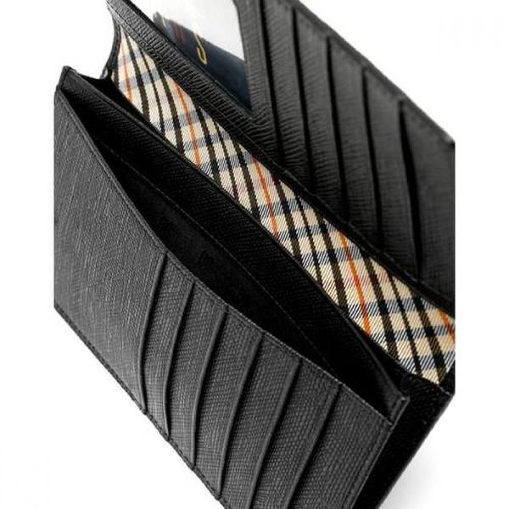 Daks Black Line Check Logo Long Wallet Dbwa0e621