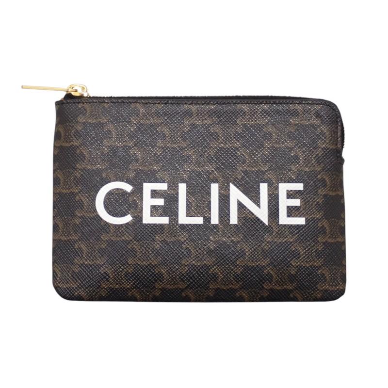 CELINE  10C662CA2.38NO Coin case black Polyurethane mens