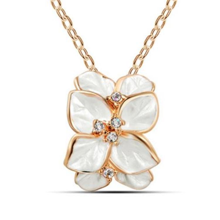 Flower Minimalist Black Necklace Jmxd Gardenia Ring Earring Clip Women Jewelry Set Floral Pendant Design Elegant Botanical Jewelry Set