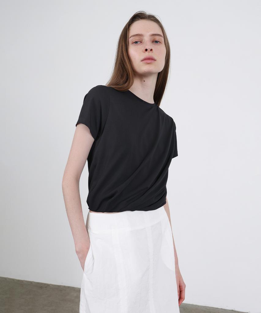 Leuba Balloon Cropped T-Shirt - Black