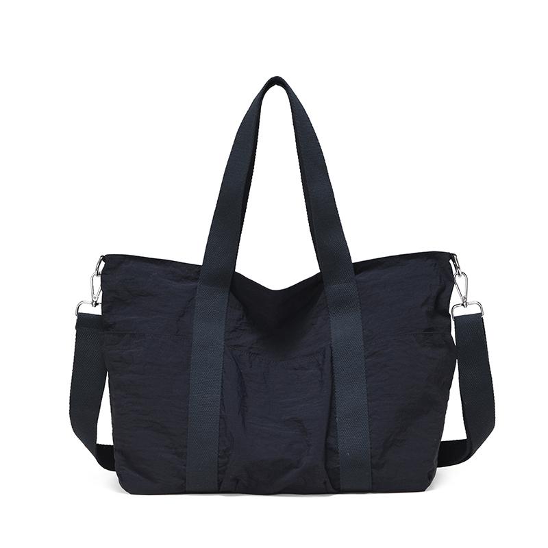 

Women s Shoulder Bag Large Capacity Multiple Outer Pocket Zipper Tote Bag Student Handbag Shopping BAG синий