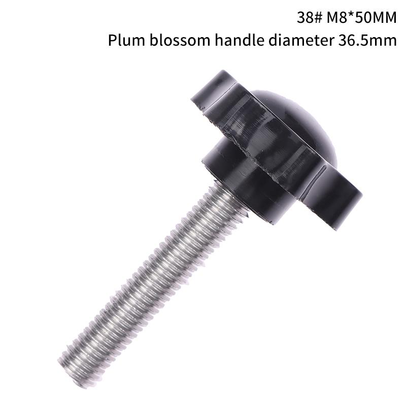 2 szt. Sprzęt przemysłowy M6 M8 M10 38 # gwint w kształcie gwiazdy śruba mocująca gałka bakelitowa plastikowa główka uchwyt śruba