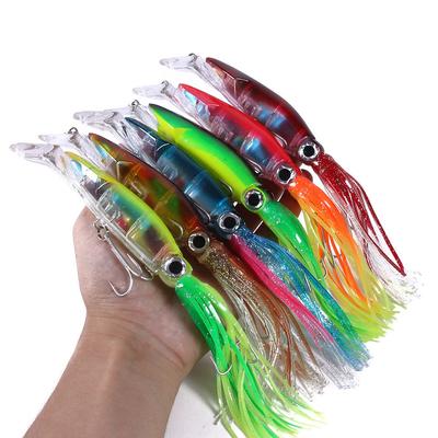 Grote Octopus Aas 14cm40g Zeevissen Lange afstand Gooien Baard Inktvis Bionische Luya Aas