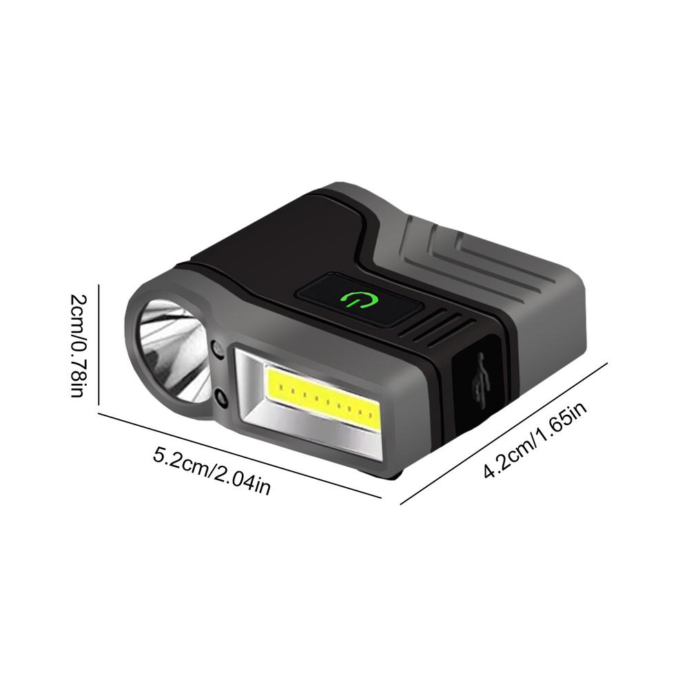 Induction COB Floodlight Head Torch Headlight Torch LED Hat Clip Lamp Flashlight with Long Battery Life for Night Riding