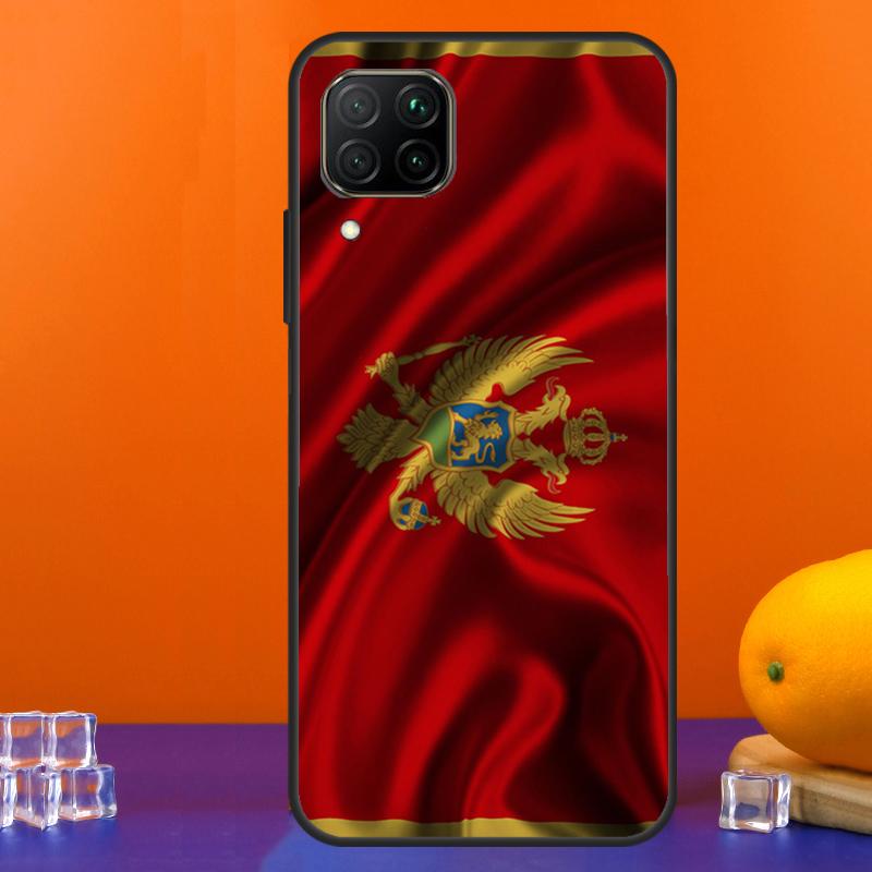 Montenegro Flagge Für Huawei Nova 12s 12i 11i 5T 9 10 SE Y91 Y90 Y60 Y70 Y72 Y61 P60 Pro P20 P40 P30 Lite Hülle