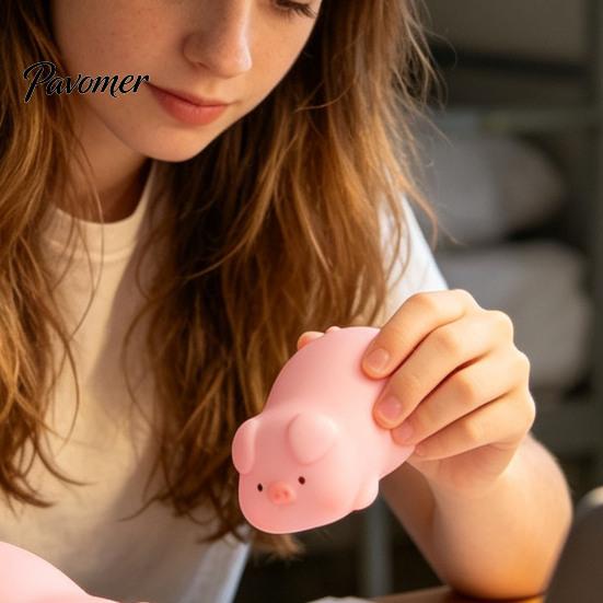 Tactile Fidget Toys Animal Stress Relief Squeeze Toy, Slow Rising Pig Sensory Relieving Office Desk Soft Dog Toy for Kids Adults Compact