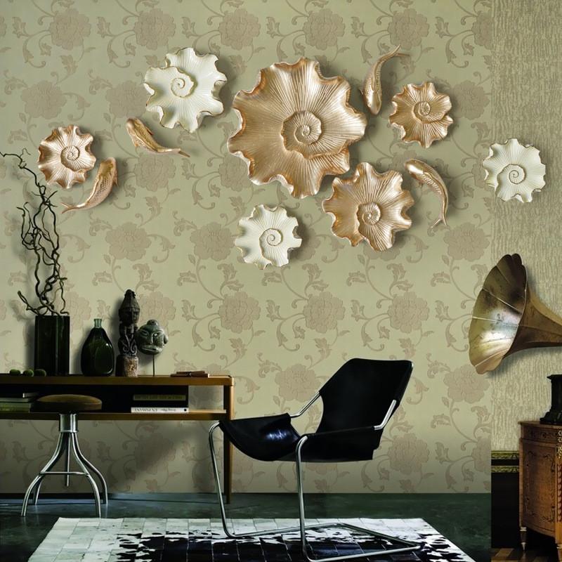 Shaped Leaf Sophisticated Resin Wall Hanging For Elegant Home Bedroom Decor