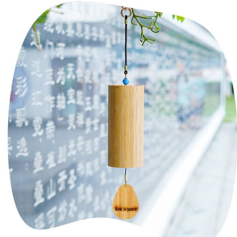 Bamboo Chord Wooden Wind Chime Meditation Chimes For Indoors Gift Decoration