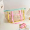 Breathable Shower Tote Bag Foldable Beach Storage Bag Durable Mesh Beach Bag  Swimming Pool