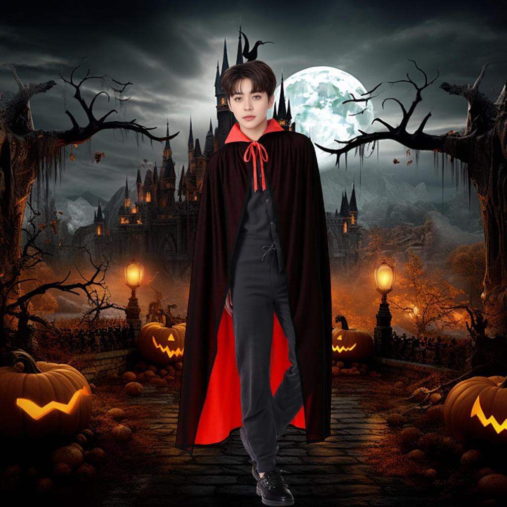Costume da Cosplay Moerstar King, Set da 3 Pezzi con Mantello, Corona e Bacchetta, PrincipeRe, Costume di Halloween, Travestimento, Abito da Performance, Recital,
