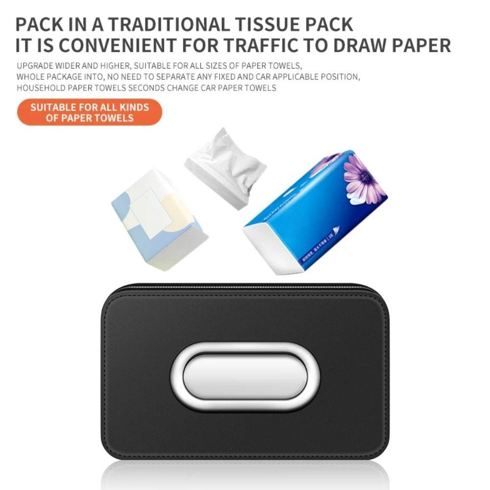 with Fix Strap Car Napkin Holder Multifunctional Auto Seat Back Armrest Box  Sun Visor Organizer