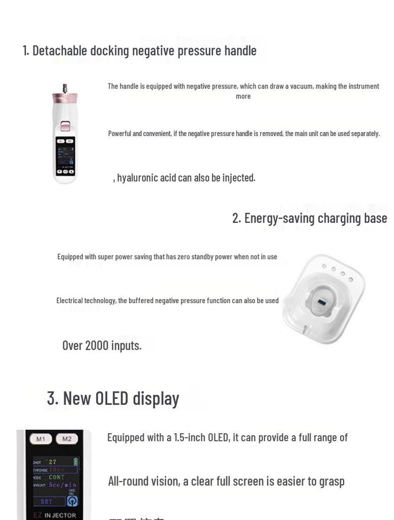 EZ Negative Pressure Beauty Device - Portable Hydrating Tool with Hyaluronic Acid Essence Import