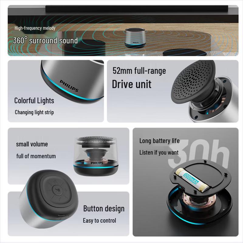 Philips Wireless Bluetooth Mini Speaker TAS1009 CN plug (adapter included)