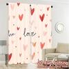 Set Of 2 Flat Printing Jit Curtains Without Rod Heartfelt Harmony Popular Curtain Cloth Durable Polyester Fabric