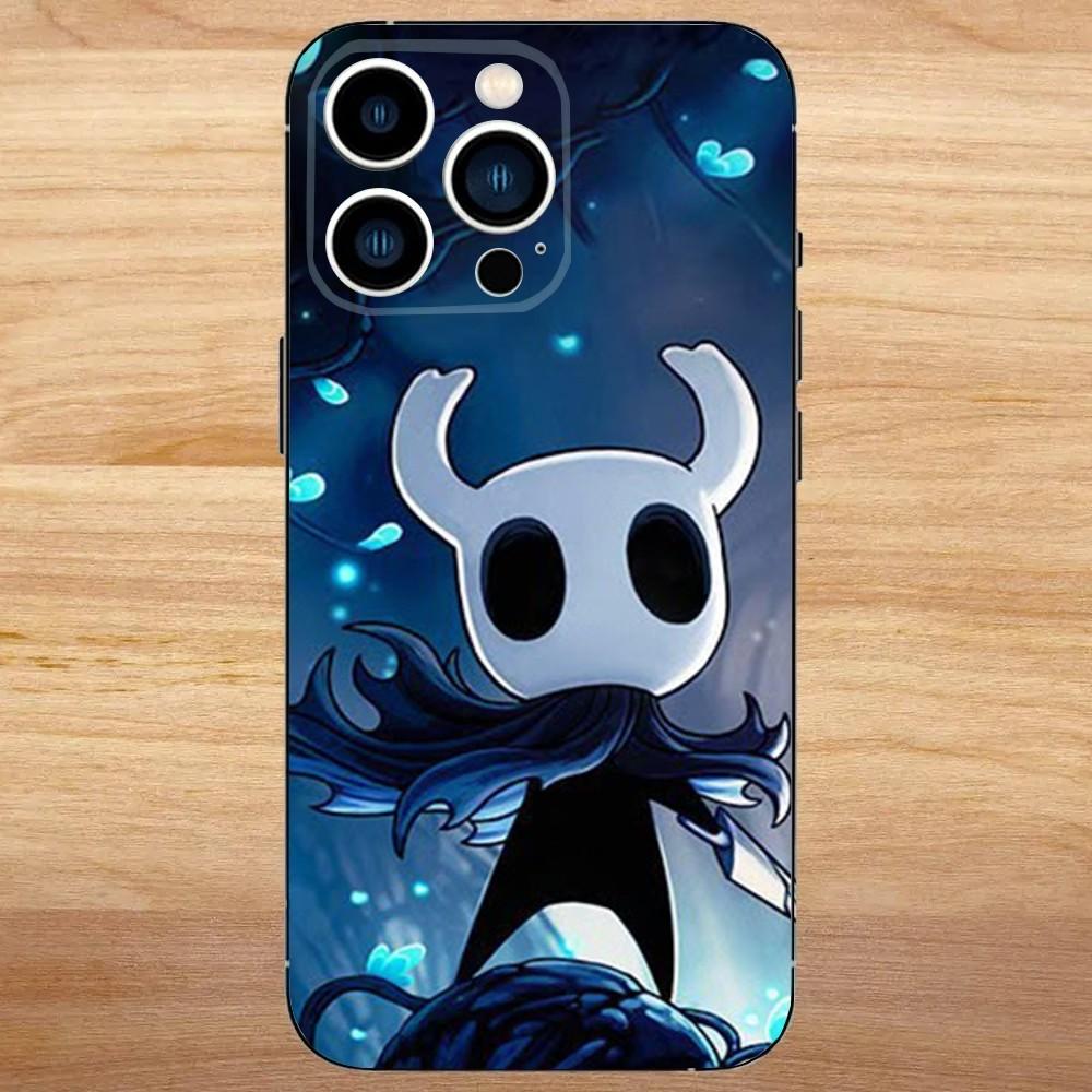 

H-Hollow Knight Phone Case For iPhone 16,15,14,13,12,11,Mini,Pro,SE,MAX White Matte Shockproof Cover iPhone14ProMax