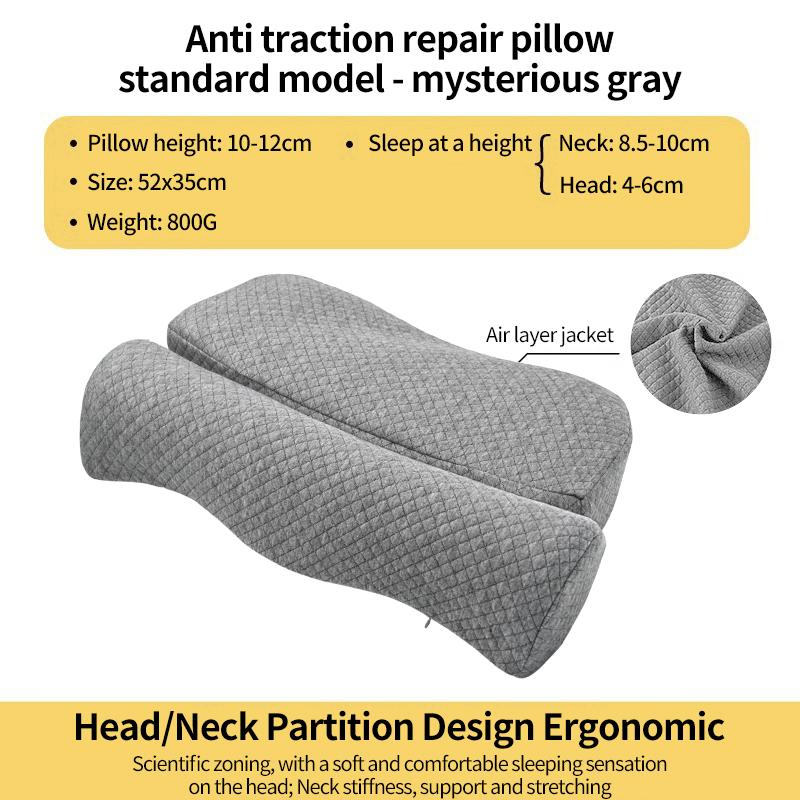 Ergonomic Memory Foam Cervical Pillow Contour Bed Pillow for Side Sleeper Orthopedic Sleeping Aid Soft Comforter forNeck Support