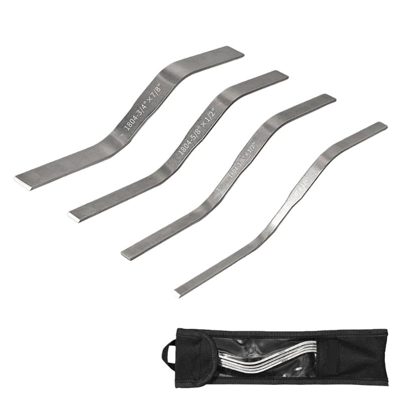 

Pack of 4 Stainless Steel Double Flat Head Corner Trowels Grout Spatula Set With PVC Oxford Storage Bag 3/8 x1/4 3/8 x1/2 5/8 x1.2 3/4 x7/8 1