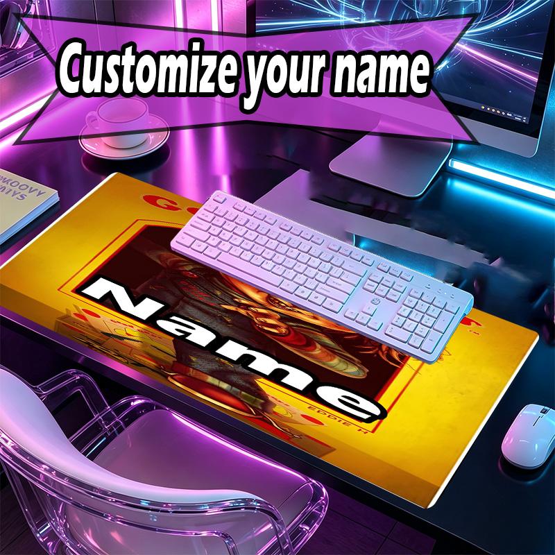 Custom Name Personalized Bride of Chucky Pattern Mousepad, Laptop PC Desk Mat, Decorative Desk Mat for Home Keyboard Pad Gift