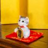 Devalier Maneki-neko Cat Figurine, Soothing, Prosperous Business, Protection from Misfortune and Illness, Good Fortune, and Financial Fortune,