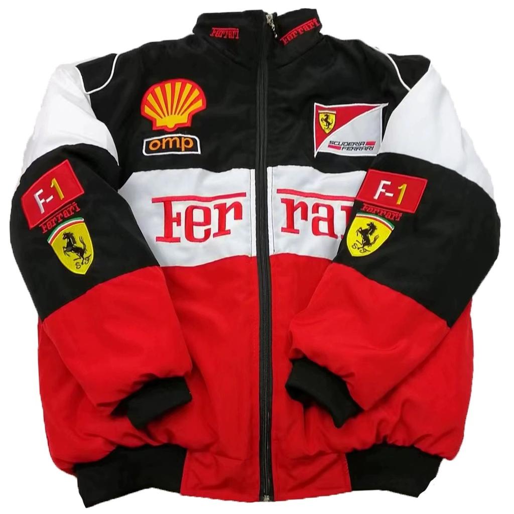 Tuta da Corsa Ferrari Giacca da Moto Ricamata Tuta da Ciclismo Tuta da Moto Giacca Sportiva Casual Per Ferrari 488 Roma F8 SF90