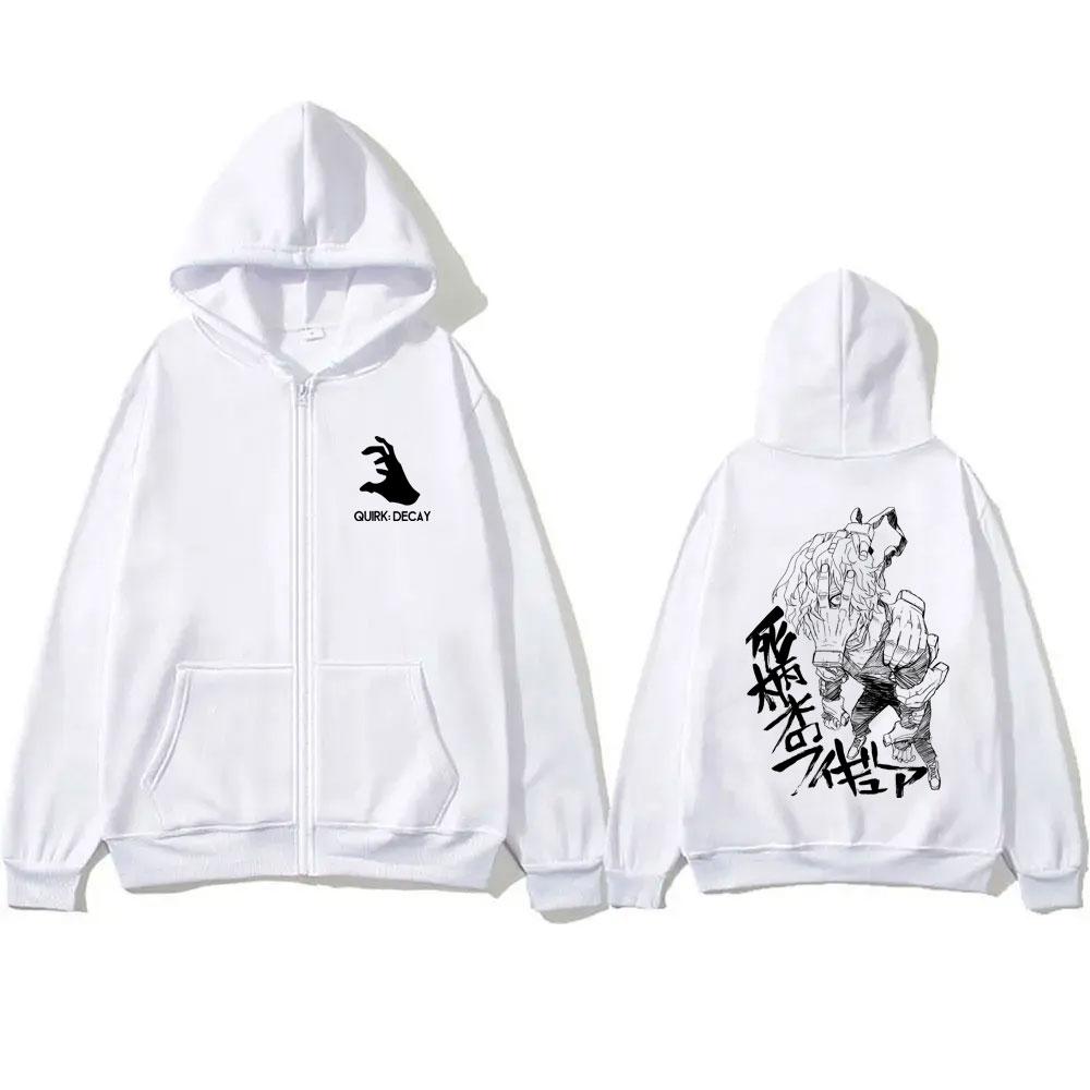 

Anime My Hero Academia Shigaraki Tomura Zipper Hoodie Men Retro Fleece Zip Up Jacket Man Cartoon Manga Cosplay Sweatshirt 3XL